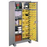 Lyon 1122 Steel Industrial Bin Storage Cabinet with 64 bins