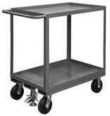 Durham 2 Shelf Stock cart with Floor Lock Model No. RSC-2436-2-2.4K-ALU-FL-95