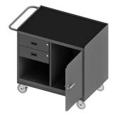 Durham Mobile Bench Cabinet with 1 Door 2 Drawers and Rubber Mat