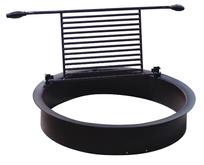 32 Inch Round Fire Pit with Removable Flip Grate