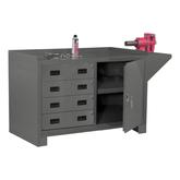 Durham Stationary Workstation with 4 Drawers