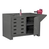 Durham Stationary Workstation with 5 Drawers