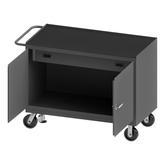 Durham Mobile Bench Cabinet with Floor Lock and Rubber Mat