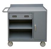 Durham 36 Inch Wide Mobile Cabinet with Drawer Lockable Storage Compartment Model No. 2212A-LU-95