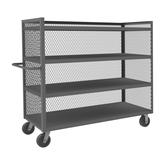 Durham 3 Sided Mesh Truck with 4 Fixed Shelves