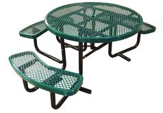 46 Inch Round Expanded Metal ADA Table