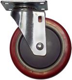 Stromberg CA4 Series Polyurethane Swivel Medium Duty Casters 5 Inch