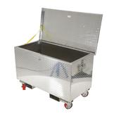 Vestil APTS-2448-CF Aluminum Tread Plate Portable Tool Boxes with Fork Pockets and Casters B