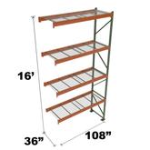 Stromberg Teardrop Storage Rack - Add-on Unit with Deck - 108 in x 36 in x 16 ft
