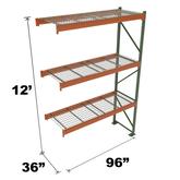 Stromberg Teardrop Storage Rack - Add-on Unit with Deck - 96 in x 36 in x 12 ft