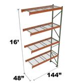 Stromberg Teardrop Storage Rack - Add-on Unit with Deck - 144 in x 48 in x 16 ft