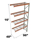 Stromberg Teardrop Storage Rack - Add-on Unit with Deck - 96 in x 48 in x 16 ft