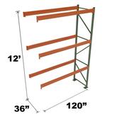 Stromberg Teardrop Storage Rack - Add-on Unit without Deck - 120 in x 36 in x 12 ft