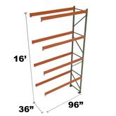 Stromberg Teardrop Storage Rack - Add-on Unit without Deck - 96 in x 36 in x 16 ft