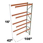 Stromberg Teardrop Storage Rack - Add-on Unit without Deck - 108 in x 42 in x 16 ft