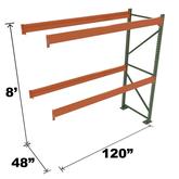 Stromberg Teardrop Storage Rack - Add-on Unit without Deck - 120 in x 48 in x 8 ft