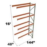 Stromberg Teardrop Storage Rack - Add-on Unit without Deck - 144 in x 48 in x 16 ft
