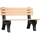 BEN-PECB-48-BKCD 48" Long Recycled Plastic Park Benches