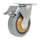 Model CST-KSM-6X2MR-SWTB Swivel Rubber Casters with Total Brake
