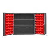 Durham Table High Cabinet with 48 Bins and 2 Shelves