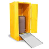 Drum Storage Cabinet with Ramp and Rollers