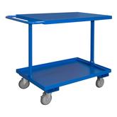 Durham Blue 2 Shelf Easy Access Shelf Cart