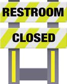 Folding Safety Barricade Restroom Closed