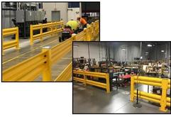 Warehouse Safety Guard Rail System