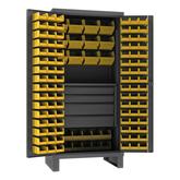 Durham Cabinet with 120 Hook-On Bins 1 Shelf and 4 Drawers