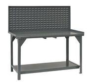 Durham Heavy Duty Specialty Workbench with Lips Up and Louvered Panel Model No. DWB-3072-BE-LP-95