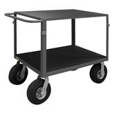 Durham Instrument Cart with 2 Shelves and Wood Panel Top