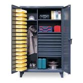 Industrial Uniform Cabinet with Bin Storage and 7 Drawers