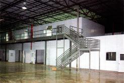 Two Story In Plant Office with Catwalk Structure and Stairs