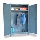 Industrial Uniform Cabinet with Full-Width Hanging Rod