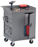 Tennsco MB-2530-BB Mobile Workbench with 20 Bins and Cabinet