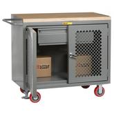 Mobile Bench Cabinets with Perforated Doors and Heavy-Duty Drawers