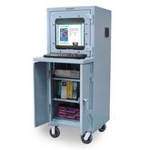 Mobile Industrial Computer Cabinet with Welded Shelf