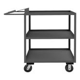 Durham Order Picking Cart - 3 Shelves with Lip