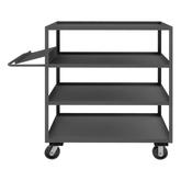 Durham Order Picking Cart - 4 Shelves with Lip