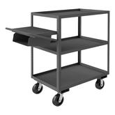 Durham Order Picking Cart with 3 Shelves and Storage Pocket