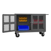 Durham Double Sided Maintenance Cart with Louvered Panels
