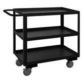 Durham Black 3 Shelf Stock Cart