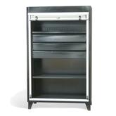 Roll-Up Door Cabinet with Drawers