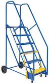 Vestil Rolling Warehouse Ladder Model No. LAD-6-14-P with LAD-GATE-58 option