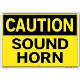 Vestil Sign - Caution Sound Horn