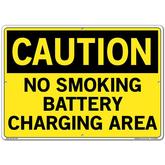 Vestil Sign - Caution No Smoking Battery Charging Area