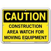 Vestil Caution Construction Area Watch for Moving Equipment