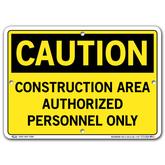 Vestil Caution Construction Area Authorized Personnel Only
