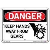 Vestil Danger Keep Hands Away from Gears