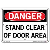 Vestil Danger Stand Clear of Door Area